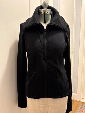 Burberry Sport Black Full Zip Fitted Track Jacket
